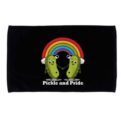 Pickle And Pride Pride Month Lgbtq Rainbow Funny Saying Microfiber Hand Towel