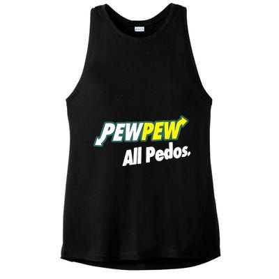 Pewpew All Pedos Ladies PosiCharge Tri-Blend Wicking Tank