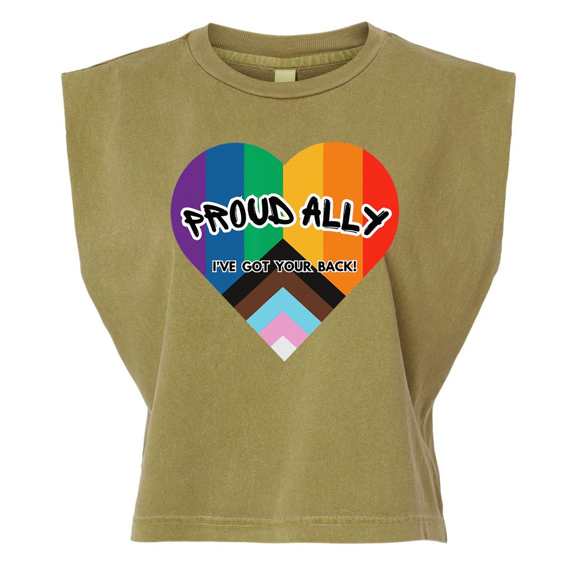 Proud Ally Garment-Dyed Women's Muscle Tee
