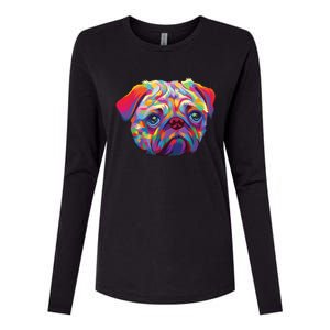 Pug Artwork Pug Lover Pug Owner Pug Art Pug Womens Cotton Relaxed Long Sleeve T-Shirt