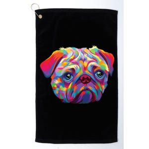 Pug Artwork Pug Lover Pug Owner Pug Art Pug Platinum Collection Golf Towel