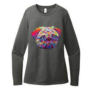 Pug Artwork Pug Lover Pug Owner Pug Art Pug Womens CVC Long Sleeve Shirt