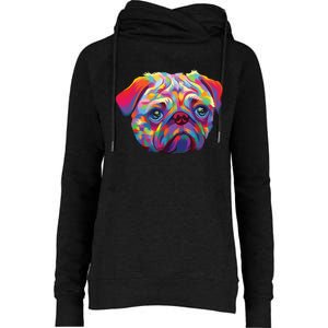 Pug Artwork Pug Lover Pug Owner Pug Art Pug Womens Funnel Neck Pullover Hood