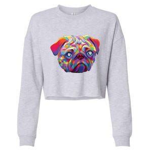 Pug Artwork Pug Lover Pug Owner Pug Art Pug Cropped Pullover Crew