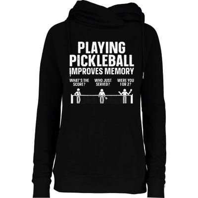 Pickleball Art Paddle Sport Pickleball Lover Womens Funnel Neck Pullover Hood