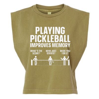 Pickleball Art Paddle Sport Pickleball Lover Garment-Dyed Women's Muscle Tee