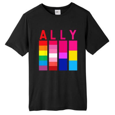 Proud Ally Pride Rainbow LGBT Ally Tall Fusion ChromaSoft Performance T-Shirt