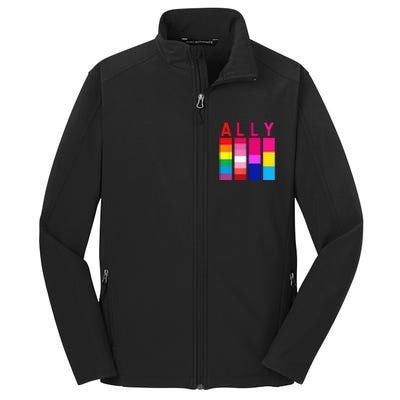 Proud Ally Pride Rainbow LGBT Ally Core Soft Shell Jacket