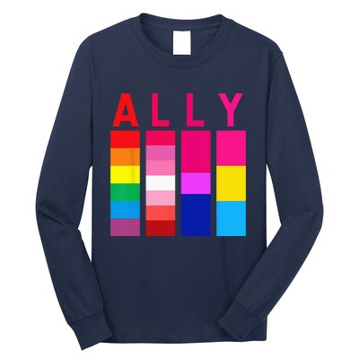 Proud Ally Pride Rainbow LGBT Ally Long Sleeve Shirt