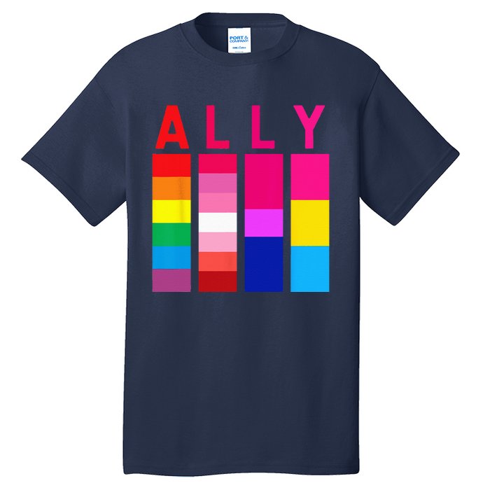 Proud Ally Pride Rainbow LGBT Ally Tall T-Shirt