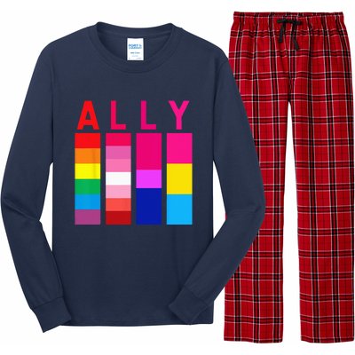 Proud Ally Pride Rainbow LGBT Ally Long Sleeve Pajama Set