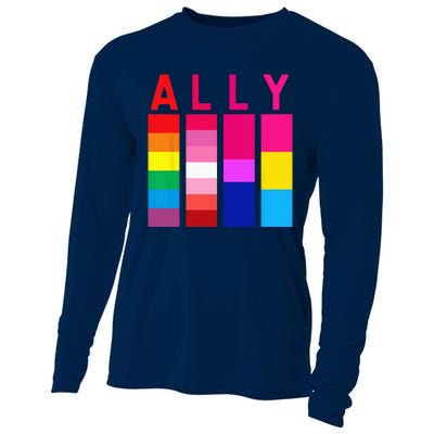 Proud Ally Pride Rainbow LGBT Ally Cooling Performance Long Sleeve Crew