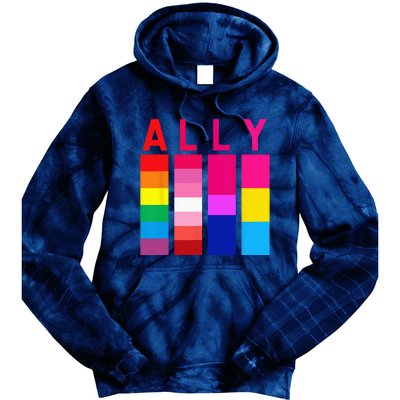 Proud Ally Pride Rainbow LGBT Ally Tie Dye Hoodie