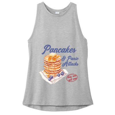 Pancakes And Panic Attacks Ladies PosiCharge Tri-Blend Wicking Tank