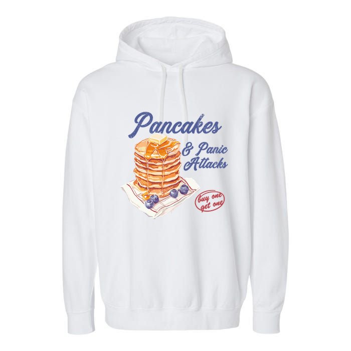 Pancakes And Panic Attacks Garment-Dyed Fleece Hoodie