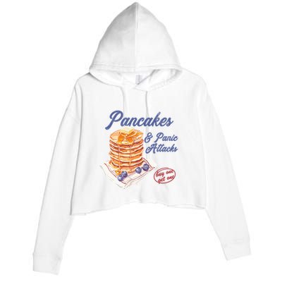 Pancakes And Panic Attacks Crop Fleece Hoodie