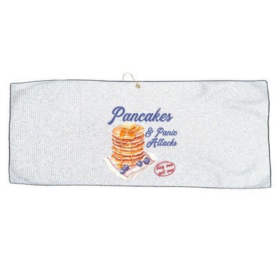 Pancakes And Panic Attacks Large Microfiber Waffle Golf Towel