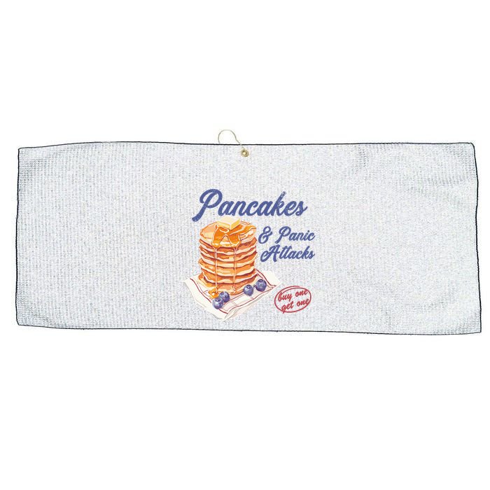 Pancakes And Panic Attacks Large Microfiber Waffle Golf Towel