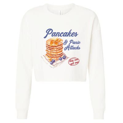 Pancakes And Panic Attacks Cropped Pullover Crew