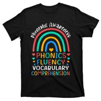 Phonemic Awareness Phonics Fluency Vocabulary Comprehension T-Shirt