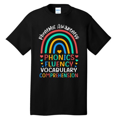 Phonemic Awareness Phonics Fluency Vocabulary Comprehension Tall T-Shirt