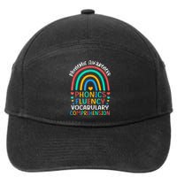 Phonemic Awareness Phonics Fluency Vocabulary Comprehension 7-Panel Snapback Hat