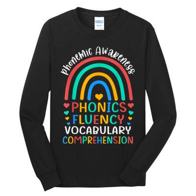 Phonemic Awareness Phonics Fluency Vocabulary Comprehension Tall Long Sleeve T-Shirt