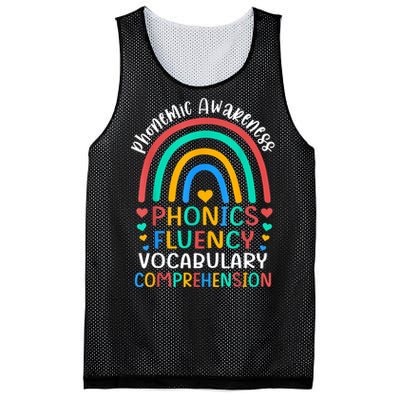 Phonemic Awareness Phonics Fluency Vocabulary Comprehension Mesh Reversible Basketball Jersey Tank