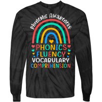 Phonemic Awareness Phonics Fluency Vocabulary Comprehension Tie-Dye Long Sleeve Shirt