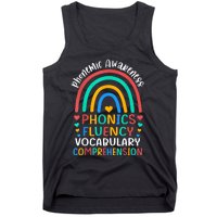 Phonemic Awareness Phonics Fluency Vocabulary Comprehension Tank Top