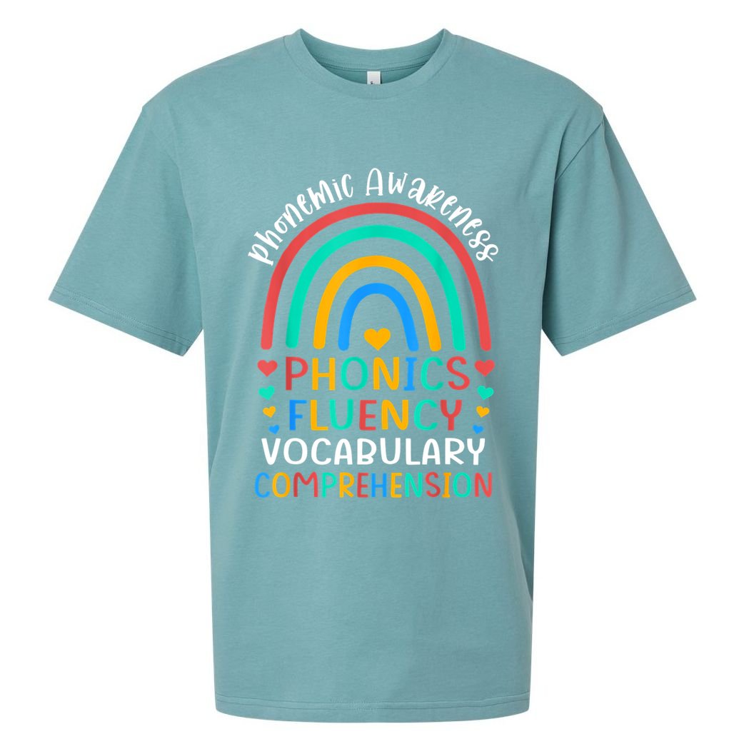 Phonemic Awareness Phonics Fluency Vocabulary Comprehension Sueded Cloud Jersey T-Shirt