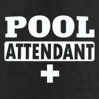 Pool Attendant 7 Panel Mesh Trucker Snapback Hat