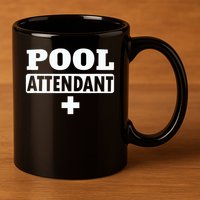 Pool Attendant 11oz C Handle Ceramic Mug