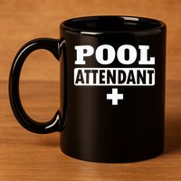 Pool Attendant 11oz C Handle Ceramic Mug