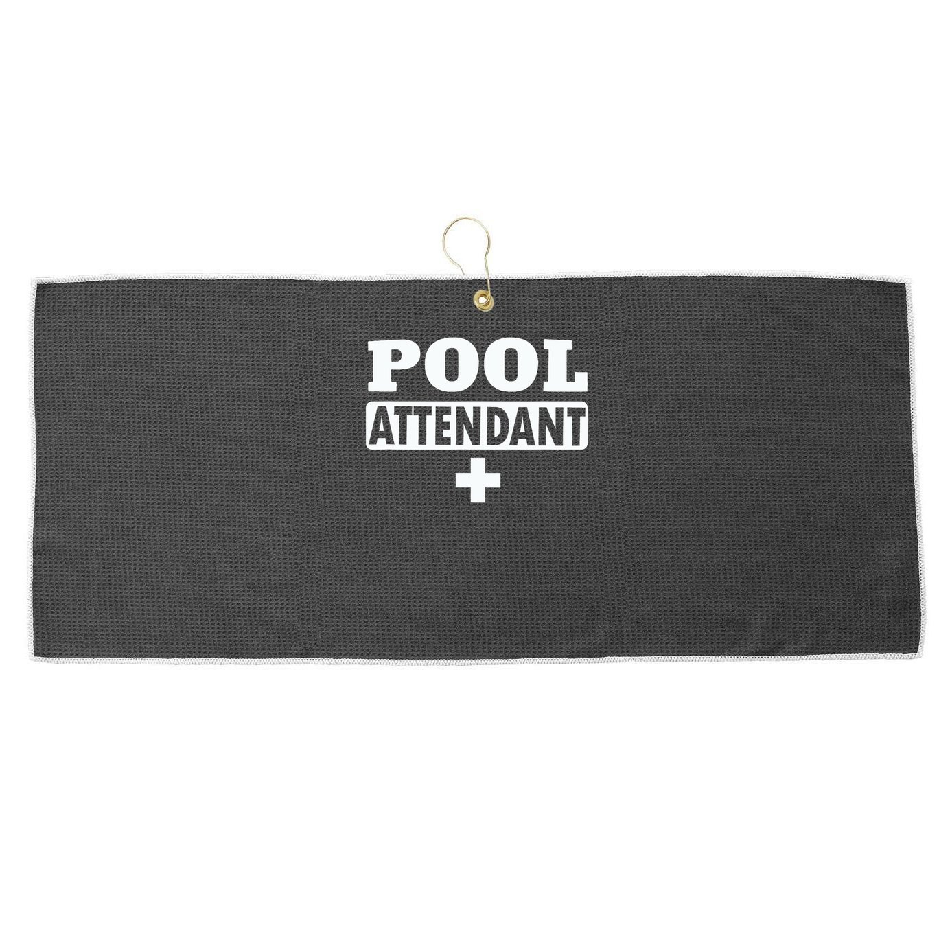 Pool Attendant Large Microfiber Waffle Golf Towel