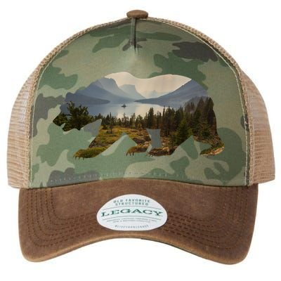 Preserve And Protect Vintage National Park Bear Wildlife Meaningful Gift Legacy Tie Dye Trucker Hat
