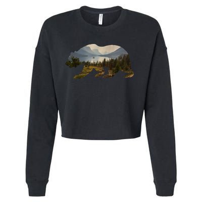 Preserve And Protect Vintage National Park Bear Wildlife Meaningful Gift Cropped Pullover Crew