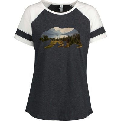 Preserve And Protect Vintage National Park Bear Wildlife Meaningful Gift Enza Ladies Jersey Colorblock Tee