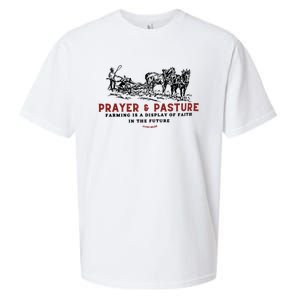 Prayer And Pasture Farmers Wife Gifts Sueded Cloud Jersey T-Shirt