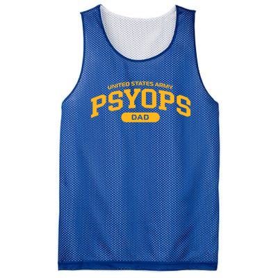 Proud Army Psyops Dad Meaningful Gift Mesh Reversible Basketball Jersey Tank