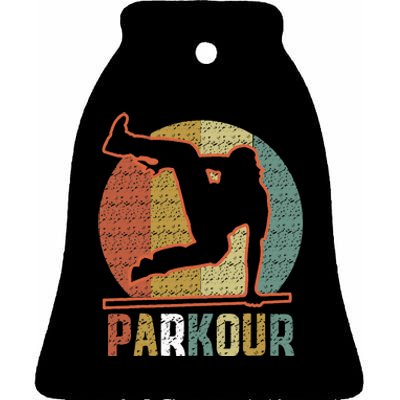 Parkour Apparel Ceramic Bell Ornament