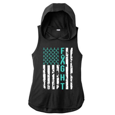 POTS Awareness Postural Orthostatic Tachycardia Syndrome Ladies PosiCharge Tri-Blend Wicking Draft Hoodie Tank