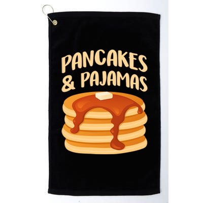 Pancakes And Pajamas Sleepover Sleeping Pancake Day Gift Platinum Collection Golf Towel