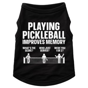 Pickleball Art Paddle Sport Pickleball Lover Doggie Tank