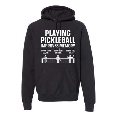 Pickleball Art Paddle Sport Pickleball Lover Premium Hoodie