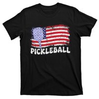 Patriotic American Pickleball Usa Flag 4th Of July T-Shirt