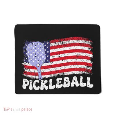 Patriotic American Pickleball Usa Flag 4th Of July Mousepad