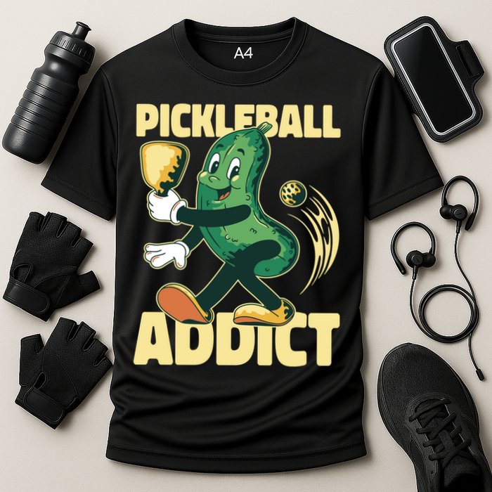 Pickleball Addict Cooling Performance Crew T-Shirt