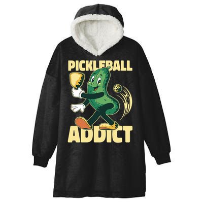 Pickleball Addict Hooded Wearable Blanket