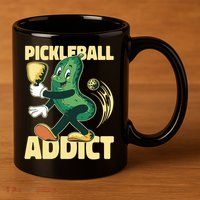 Pickleball Addict 11oz C Handle Ceramic Mug